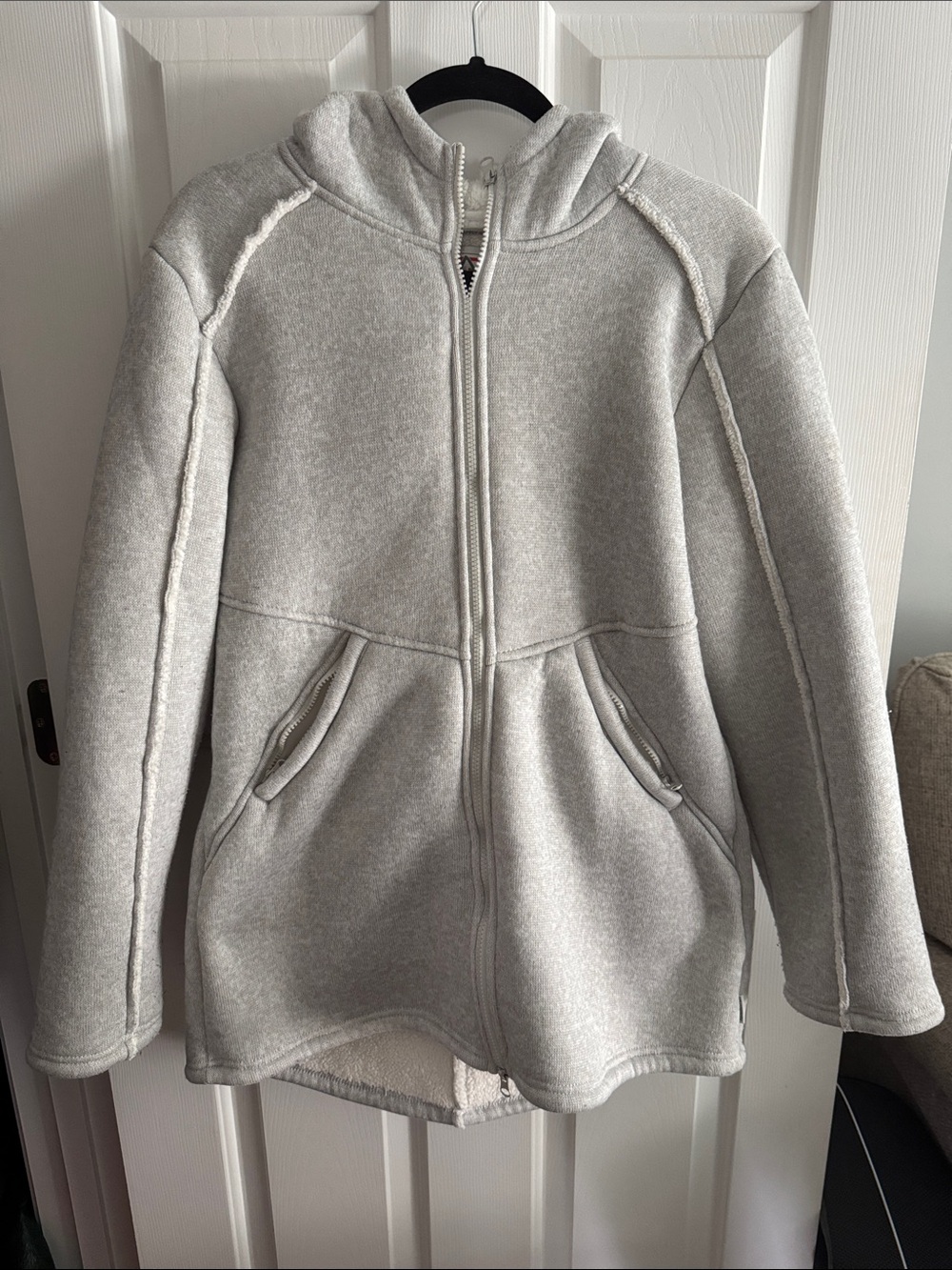 Avalanche Light Gray Full-Zip Hooded Jacket